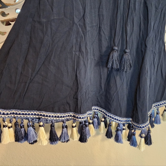 TULAROSA TALLULAH KEYHOLE BLUE TASSEL DRESS NWT SIZE MEDIUM - Picture 15 of 15